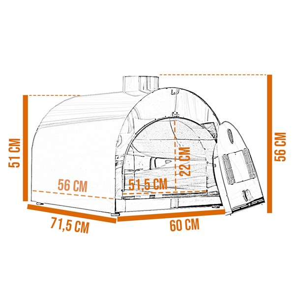 Forno Lenha Inox Pizza