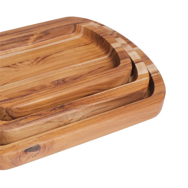 Conjunto Gamela Teca 3 Peças
