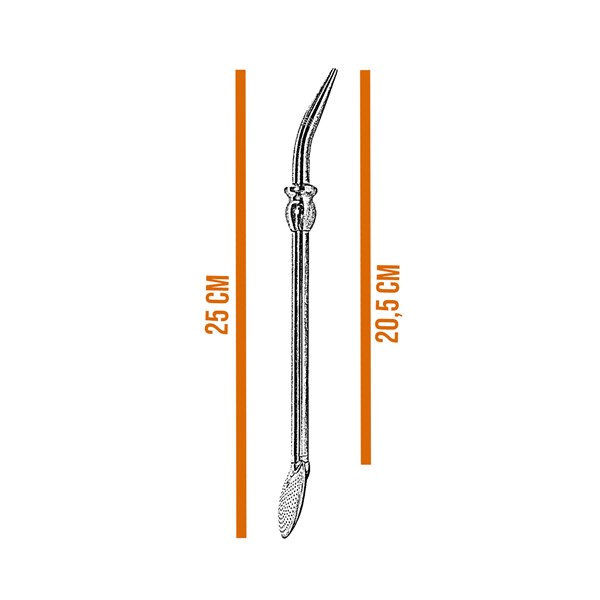 Bomba Chimarrão Inox Grande Anel Cuia Rosca