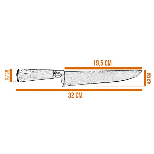 Faca 08 Inox 420 Cabo Osso