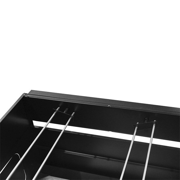 Churrasqueira Preta Top Max Grande Espetos Giratórios 220V