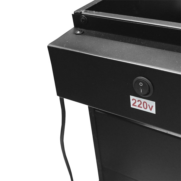 Churrasqueira Preta Top Max Grande Espetos Giratórios 220V