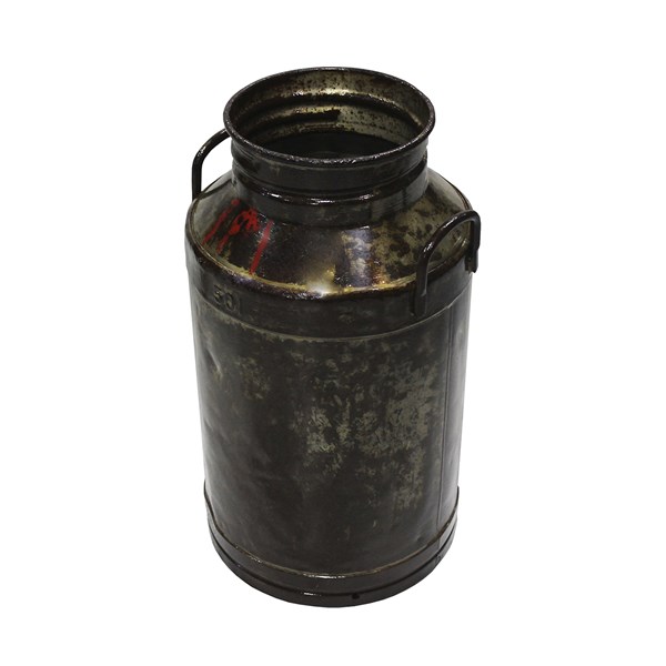 Galão Tambor Latão Tarro Leite Metal Decorativo 50L Verniz