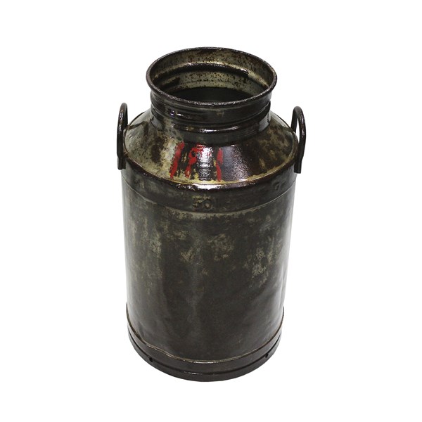 Galão Tambor Latão Tarro Leite Metal Decorativo 50L Verniz