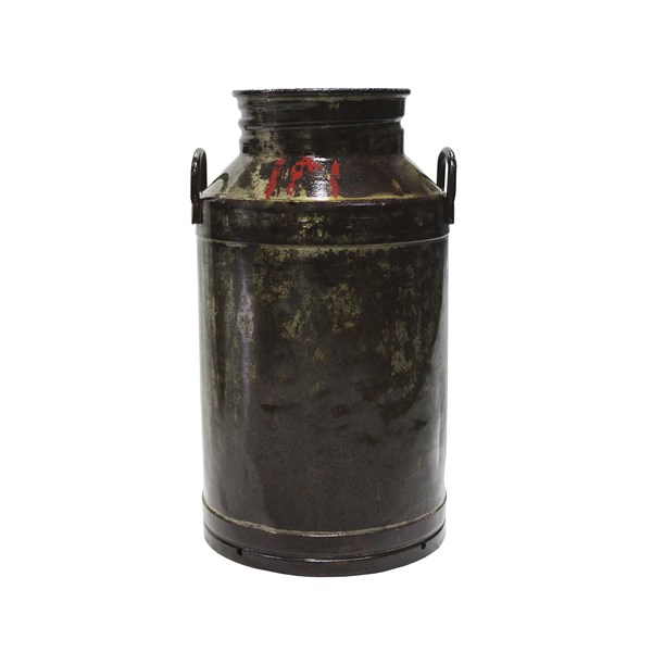 Galão Tambor Latão Tarro Leite Metal Decorativo 50L Verniz