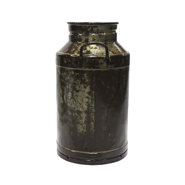 Galão Tambor Latão Tarro Leite Metal Decorativo 50L Verniz