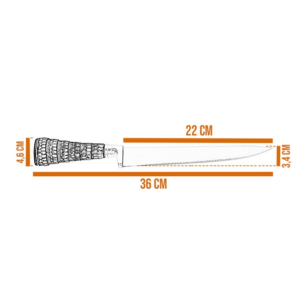 Faca Chaira 09 Inox 420 Cabo Tatu
