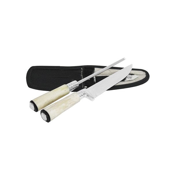 Faca Chaira 06 Inox 420 Cabo Osso