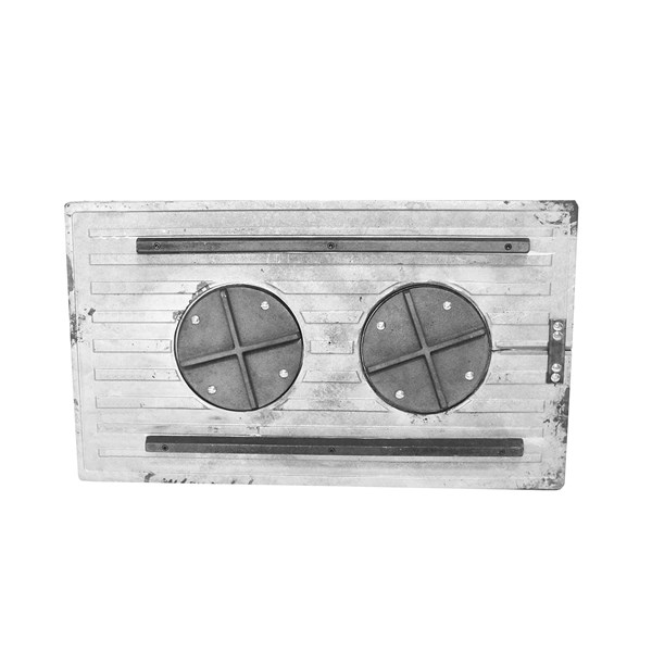 Chapa Fogão a Lenha Liga Branca Reforçada 2 Furos 85X47cm