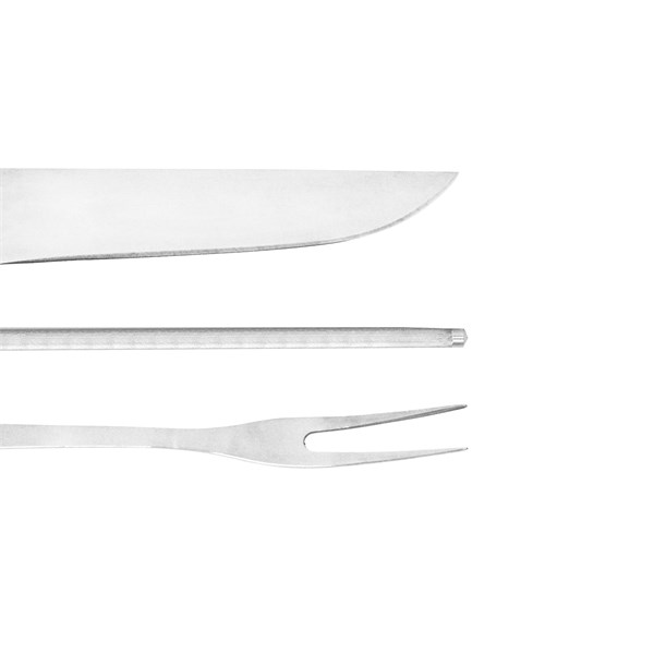 Faca Chaira Garfo 10 Inox 420 Cabo Osso