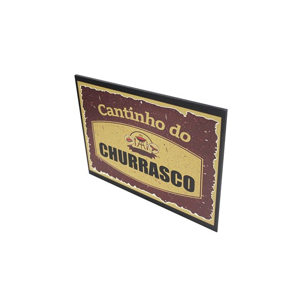 Quadro 29,5X20,5cm Reforçado Cantinho do Churrasco