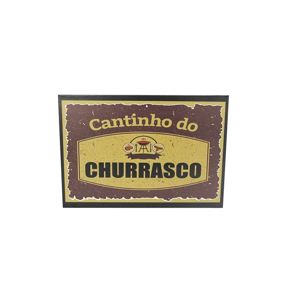 Quadro 29,5X20,5cm Reforçado Cantinho do Churrasco