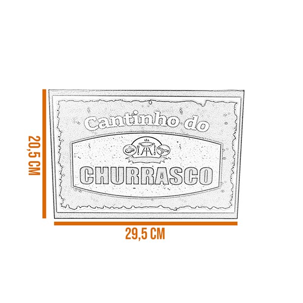 Quadro 29,5X20,5cm Reforçado Cantinho do Churrasco