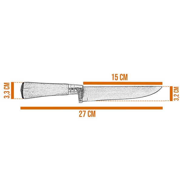 Faca 06 Inox 420 Cabo Osso