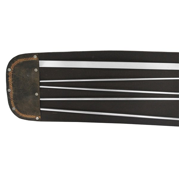 Conjunto 3 Espetos Inox 80 Cabo Osso Suporte Couro (D)