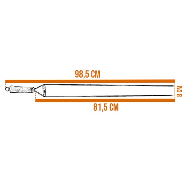 Conjunto 3 Espetos Inox 80 Cabo Osso Suporte Couro (D)