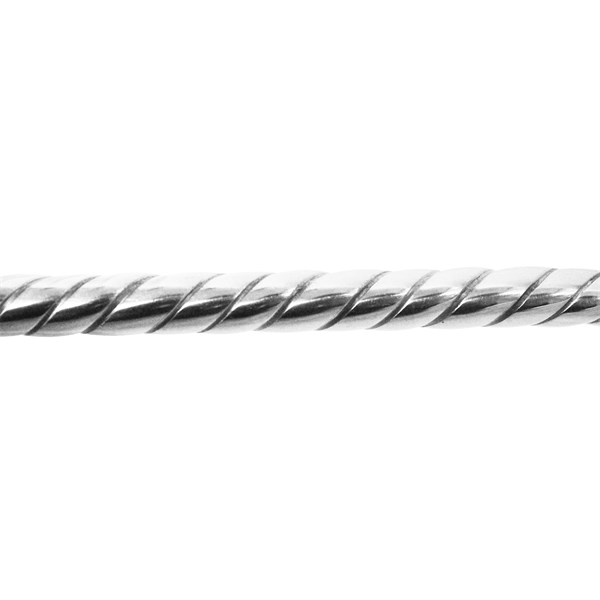 Bomba Chimarrão Inox Média Trançada Bocal Rosca
