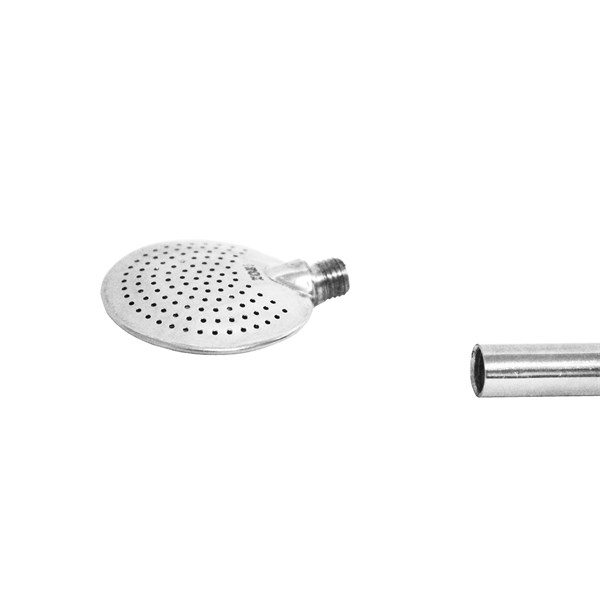 Bomba Chimarrão Inox Média Trançada Bocal Rosca