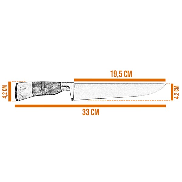 Faca 08 Inox 420 Cabo Misto