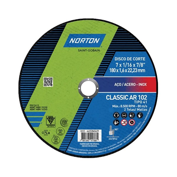 DISCO DE CORTE 7" X 1.6MM CLASSIC