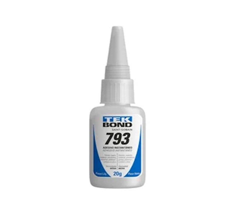 Adesivo instantâneo cianoacrilato, industrial, 793, 20 g, TEKBOND