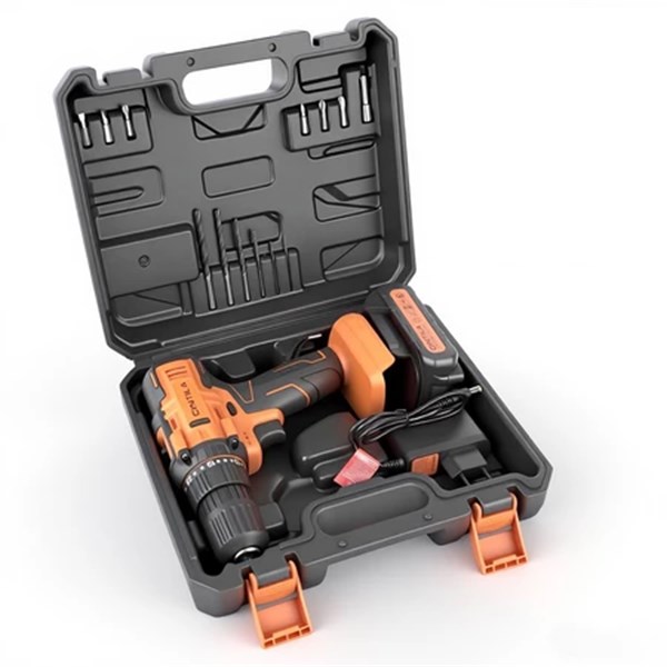 Parafusadeira/furadeira de impacto a bateria, 12 V, fonte bivolt automática, Cintila