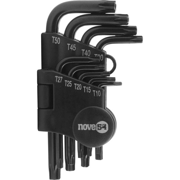 JOGO DE CHAVE ALLEN HEXALOBULAR 9PC T10-T50 AC NOVE54