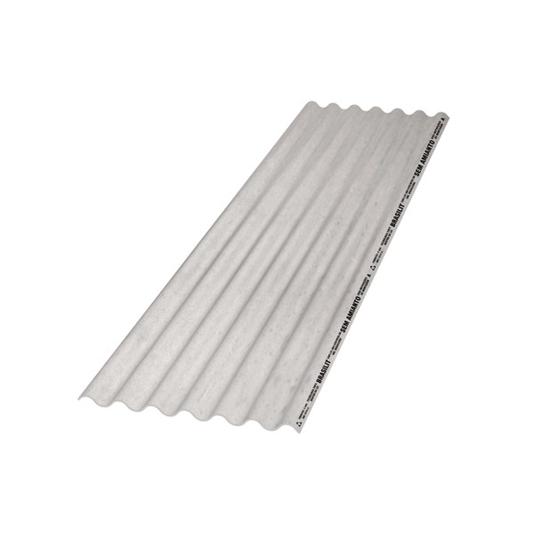 TELHA FIBROCIMENTO 4MM - 2,44 X 0,50 ETERNIT