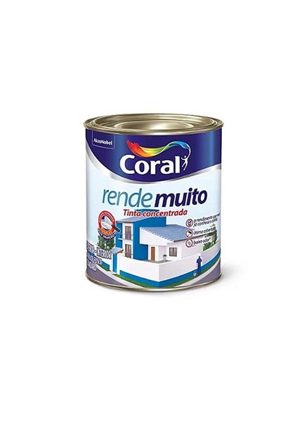 Tinta Acril Rende Muito Branco Fosco 900ML Coral