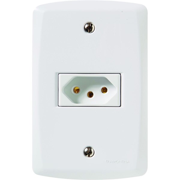 Tomada ABNT 10A 1s 4 X 2 c/Esp LUX2 TRAMONTINA