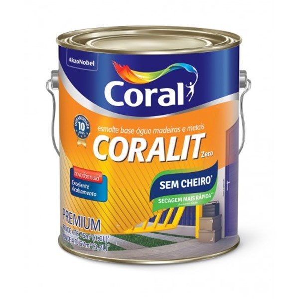 Esmalte Sintetico Branco Acet B Agua 3,6L Coralit
