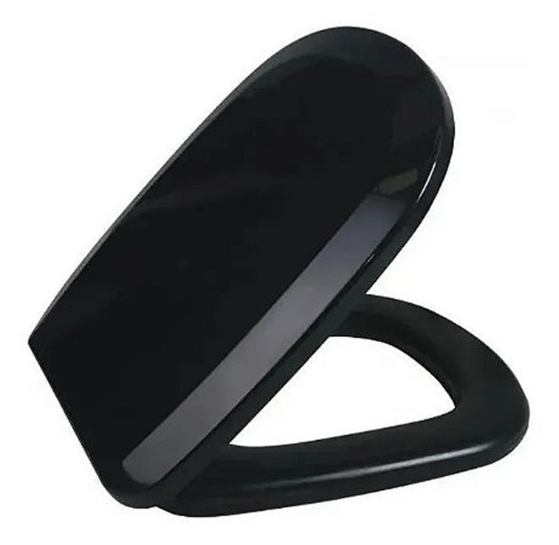 Assento Sanitário Almofadado Sicmol Preto Oval