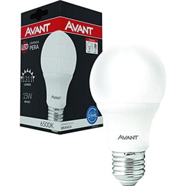 Lamp LED Pera E27 15W Bivolt Branca AVANT