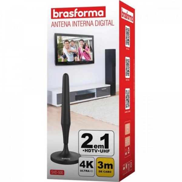 Antena de TV Digital Interna HDTV SHD500 BRASFORMA