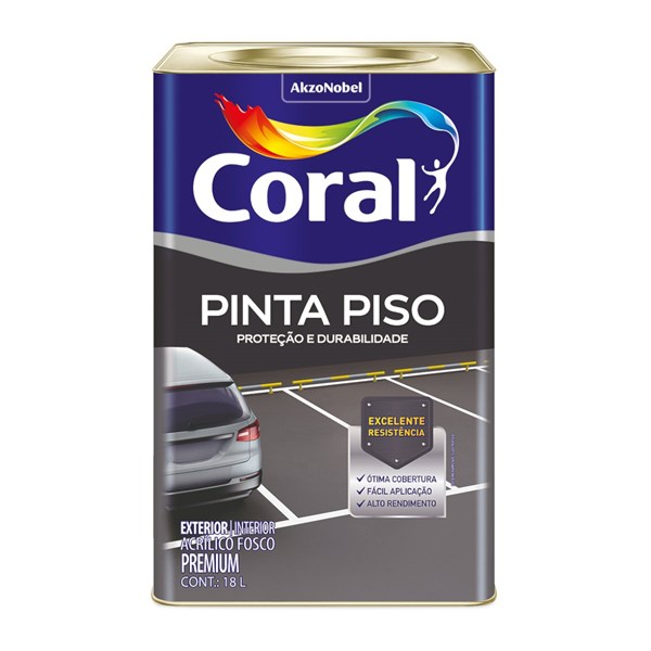 CORAL Pinta Piso Cinza Medio Lata 18L