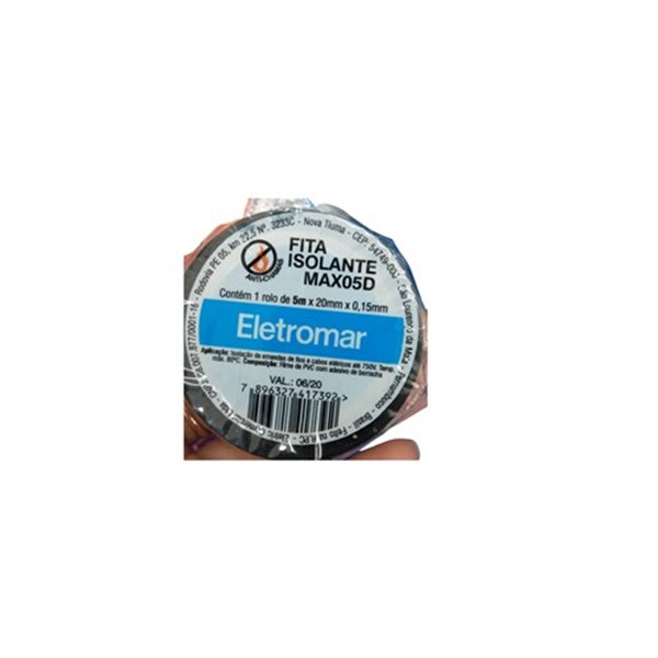 Fita Isolante 5m Preta ELETROMAR
