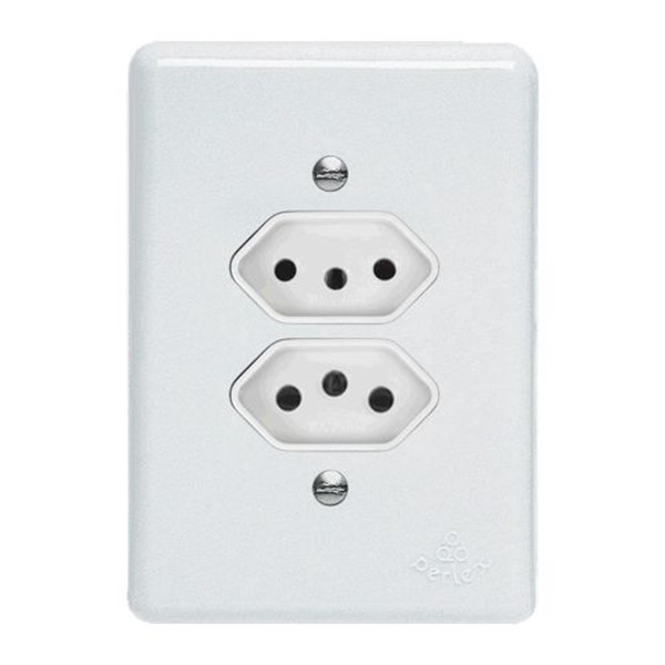 Tomada ABNT 20A 2S 4X2 c/Esp Br PERLEX