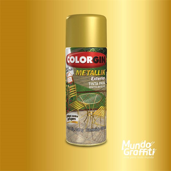 COLORGIN Spray Metalik Ouro 350ml ONU1950