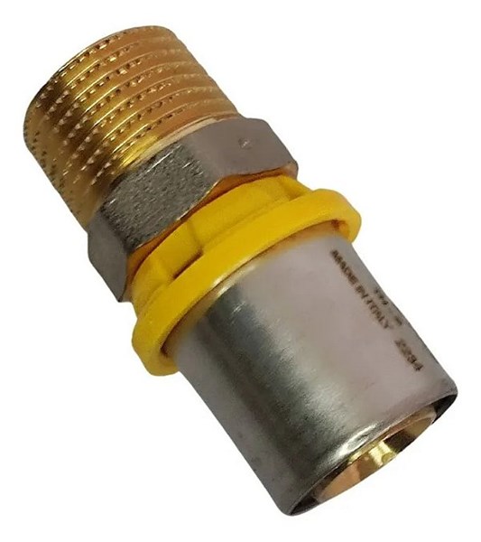 Conexao Fixa Macho p/ Gas 20mm - 1/2"