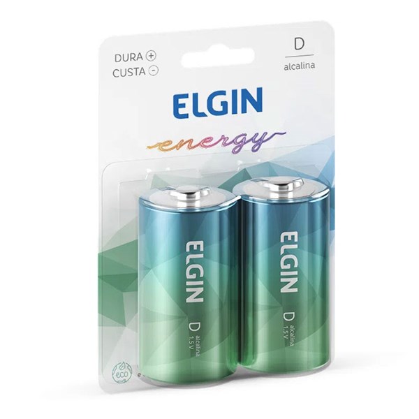 Pilha Alcalina D Grande c/2 ELGIN