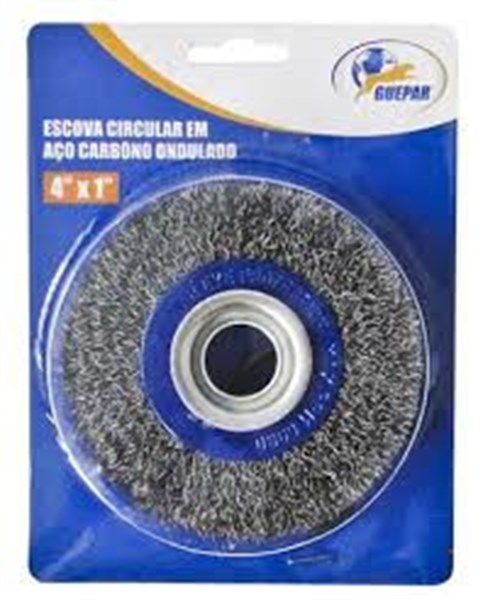 Disco Escova de Aço Carbono 4" x 1" GUEPAR