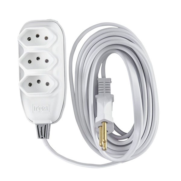 Extensao Eletrica 5m abnt branca ILUMI