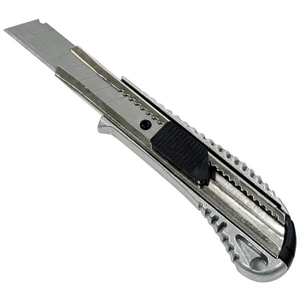 Estilete Reforçado Aluminio 18mm Guepar