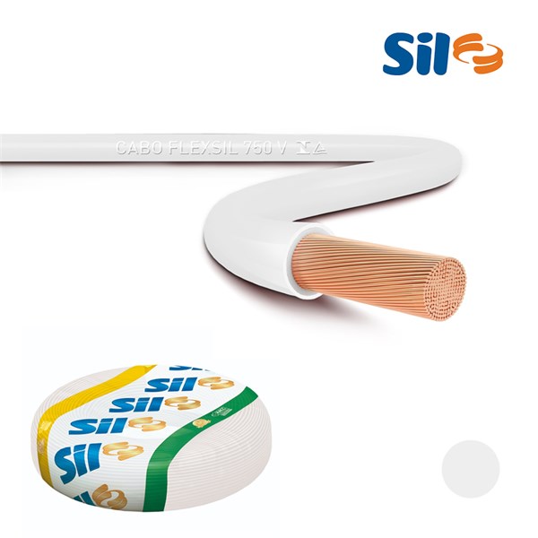 Cabo Flexivel 6.00mm Branco metro