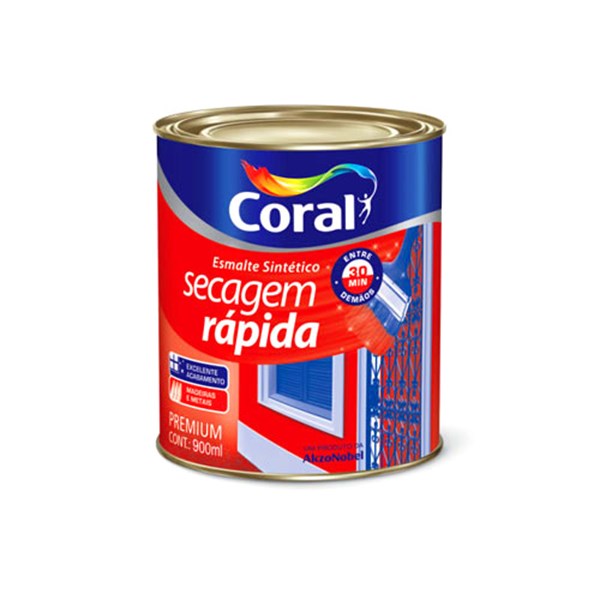 Esmalte Sintetico Seca Rapi Brilho Platina 900ml Coralar