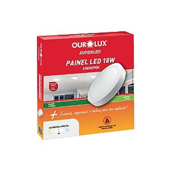 Painel Led Redondo 12w Embu 6500k OUROLUX