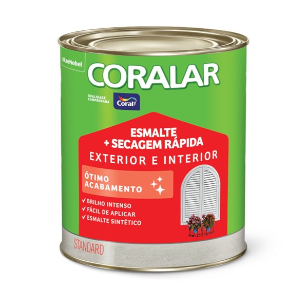 Esmalte Sintetico Preto Brilho 900ml Coralar