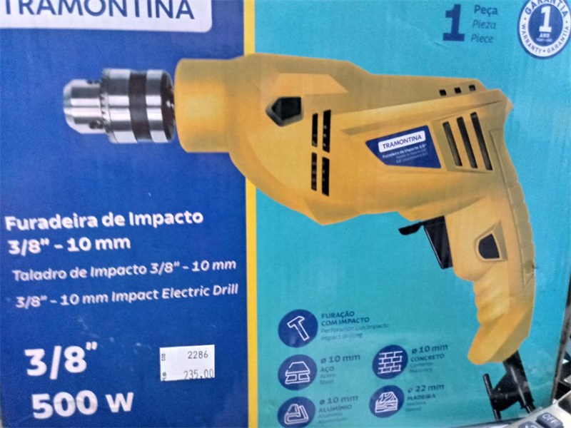 Furadeira Impacto 500W/127V - 3/8 TRAMONTINA