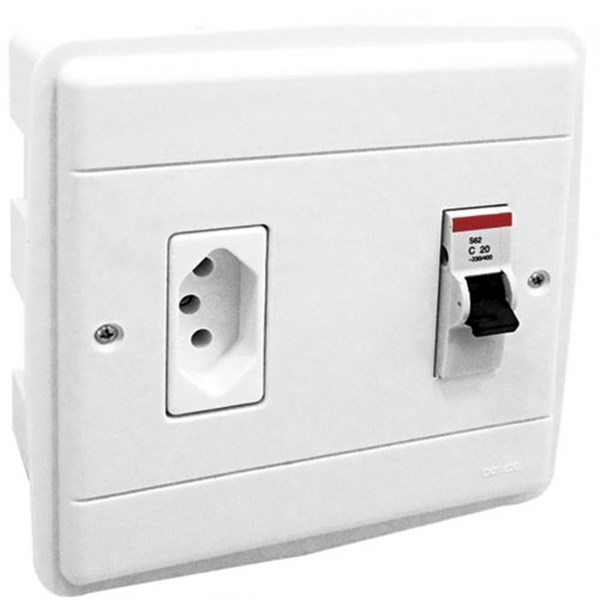 Quadro Distr Tom 20A + Disj 25A Int Br PERLEX
