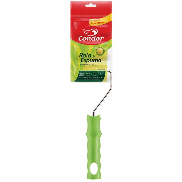Rolo Condor 5cm Espuma Cinza c/cb 8094